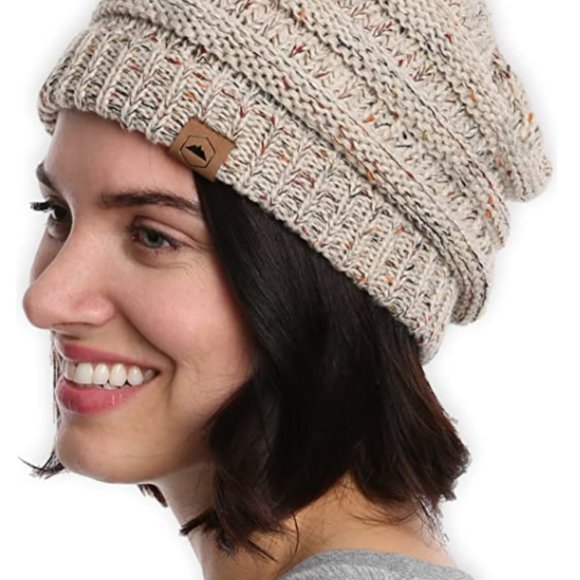 Womens Beanie Winter Hat - Warm Chunky Cable Knit Hats - Soft Stretch Thick Cute - Picture 15 of 16